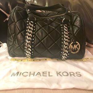 MK Quilted Black Handbag